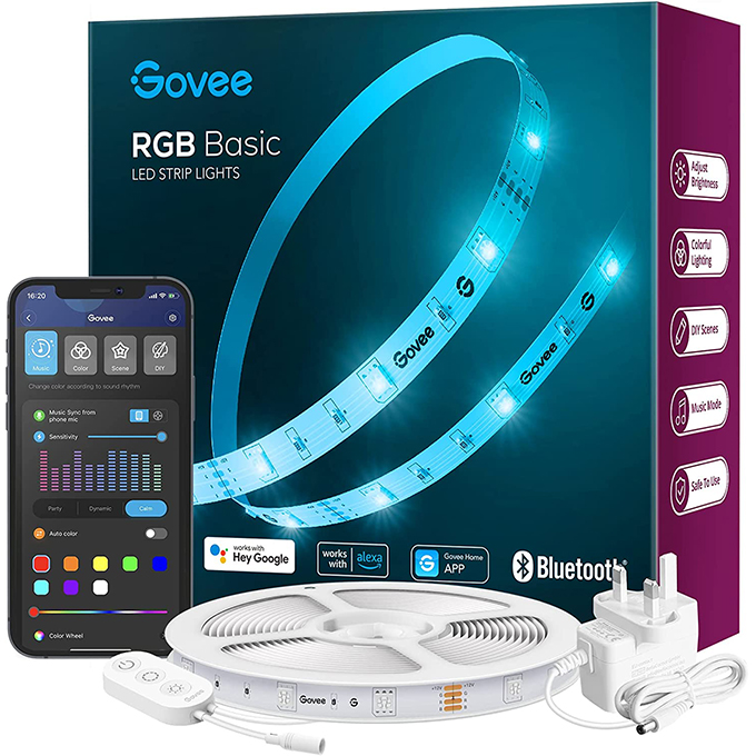 Govee LED Chambre Ruban LED 20m Bande LED RGB Bluetooth avec Contrôle App  64