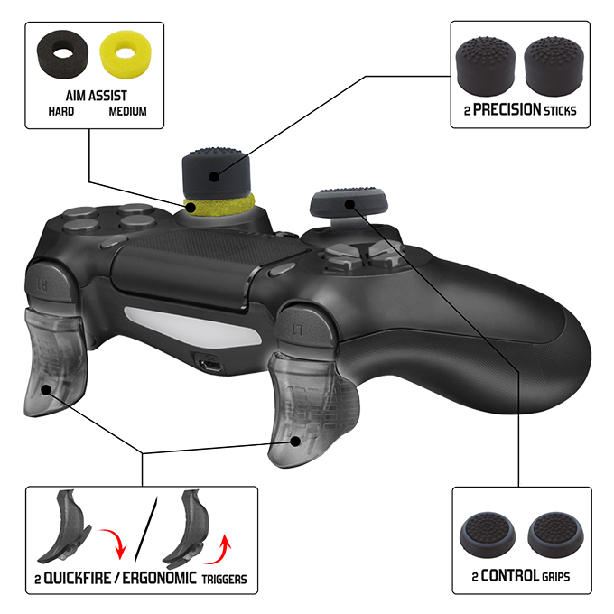 PRO GAMER KIT - SA5544 - Kit d’accessoires pour manette PS4