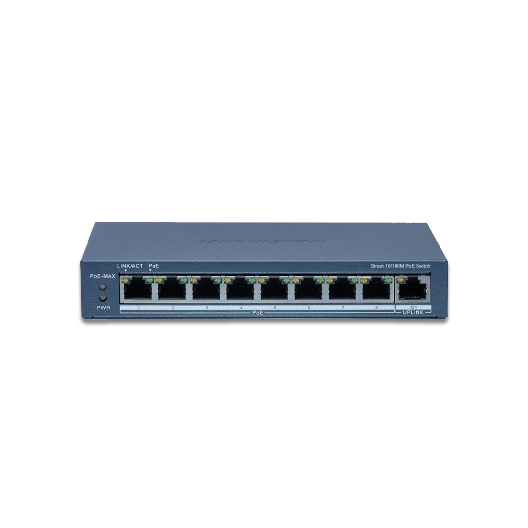 HIKVISION DS-3E1309P-EIM - 8 Port Fast Ethernet Smart POE Switch
