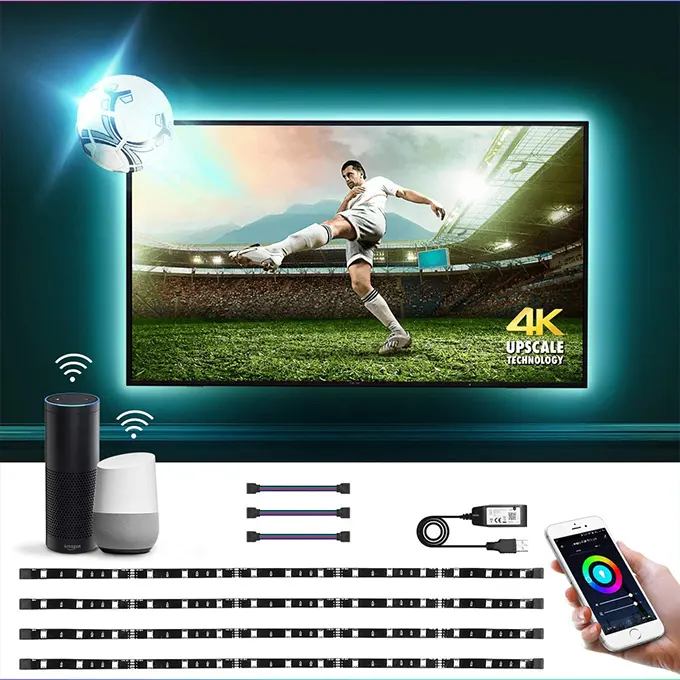 Govee TV Rétroéclairage LED WiFi avec Caméra, Smart Ruban LED 5m RGBIC,  Bande LED Compatible avec Alexa et Google Assistant, Contrôle App pour TV